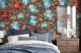 Обои DM219-2 фото в интерьере спальни превью