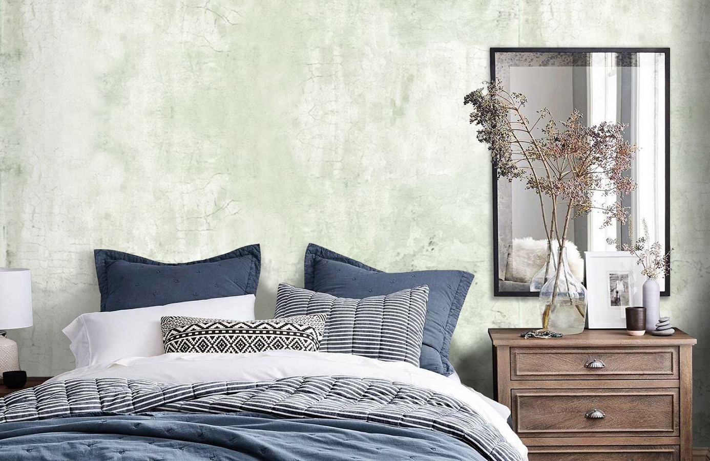 Обои E020801-6 фото в интерьере спальни