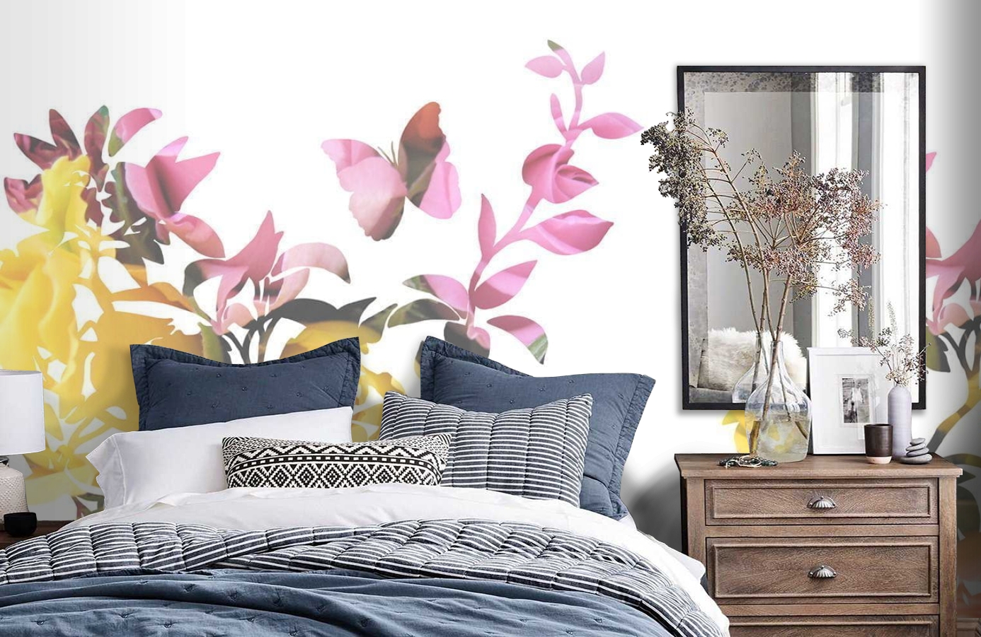 Обои P010501-6 фото в интерьере спальни