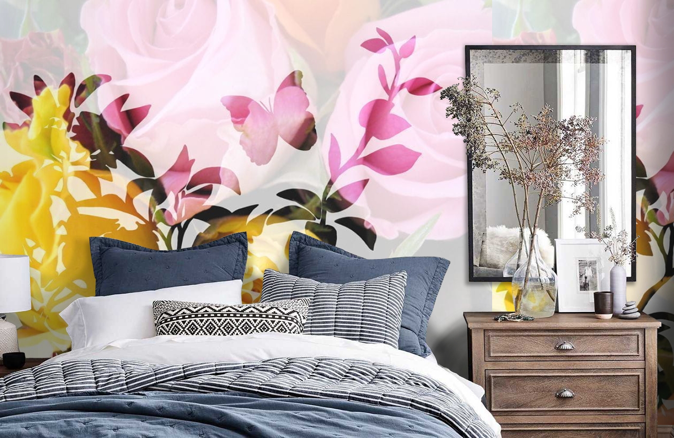 Обои P011301-6 фото в интерьере спальни