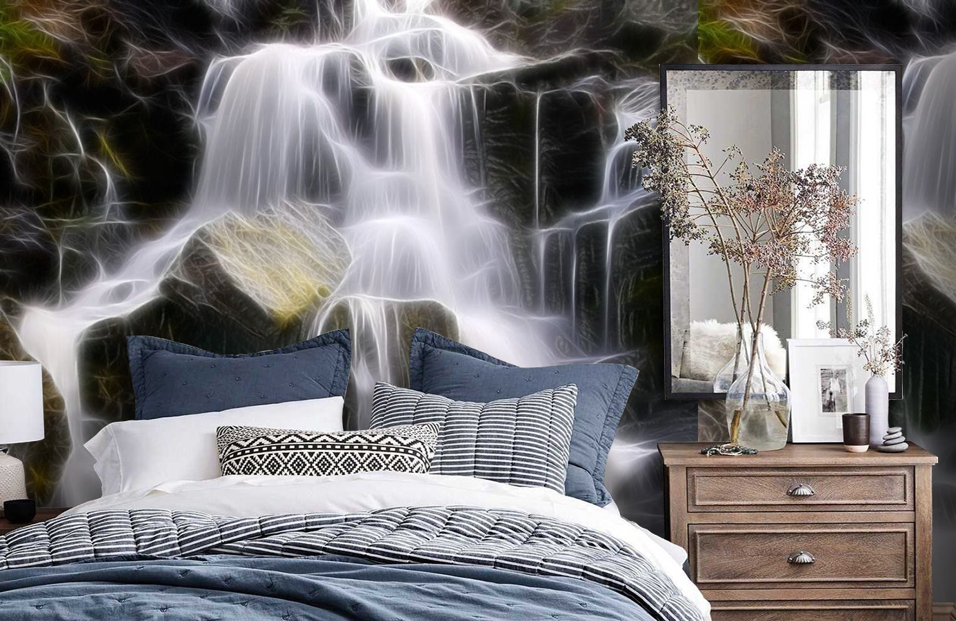 Обои P020101-6 фото в интерьере спальни