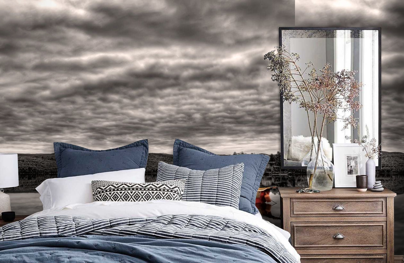 Обои P020201-6 фото в интерьере спальни