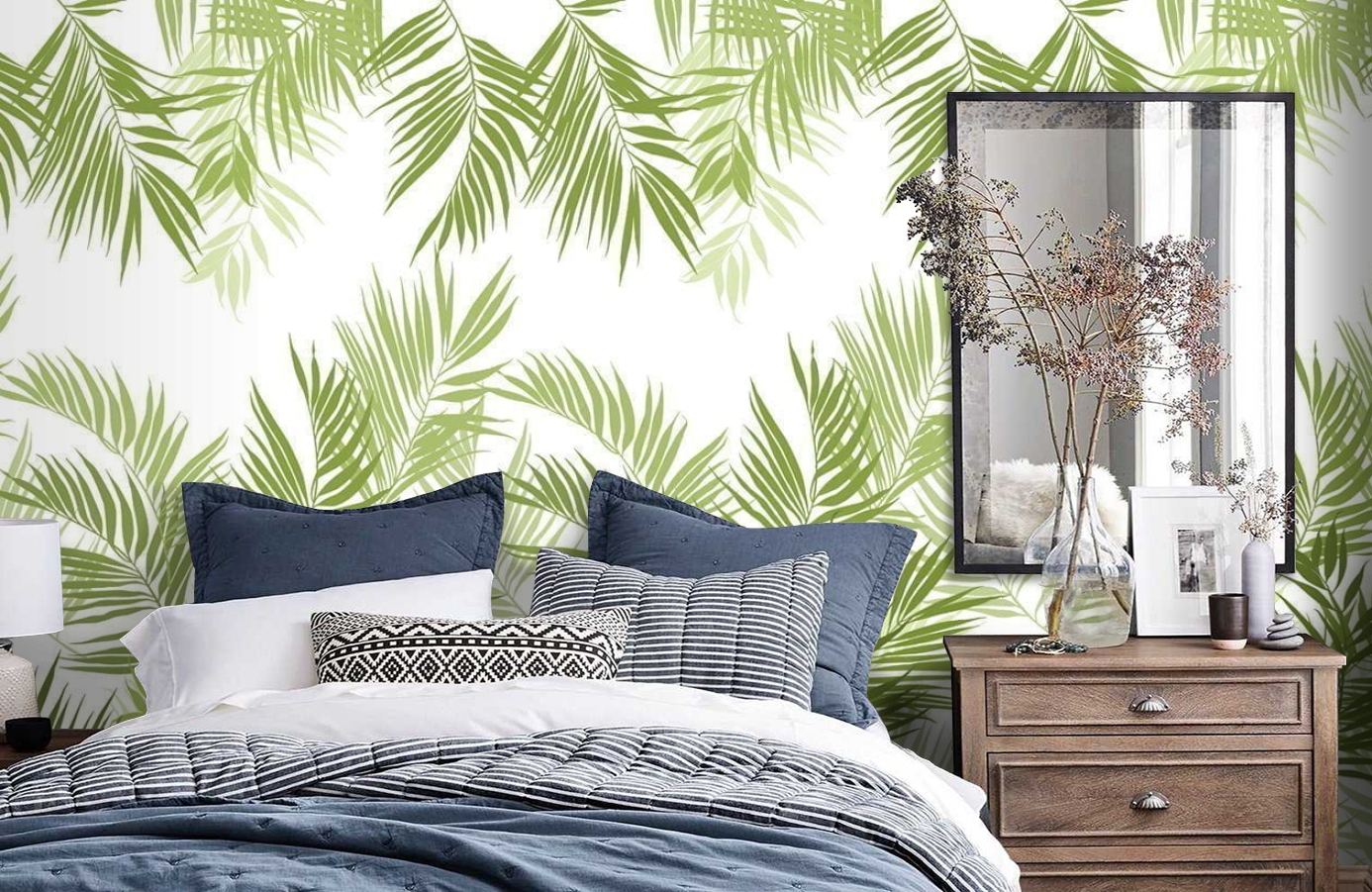 Обои P031602-6 фото в интерьере спальни