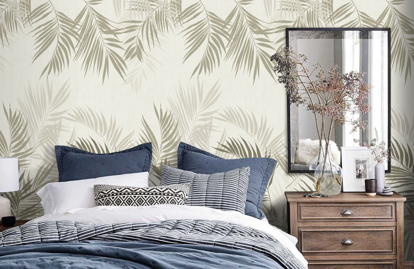 Обои P031603-6 фото в интерьере спальни