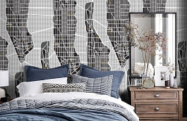 Обои P110902-6 фото в интерьере спальни превью