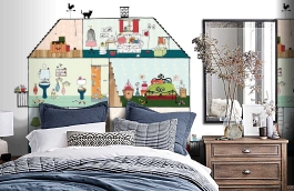 Обои P120701-6 фото в интерьере спальни превью