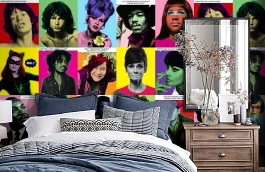 Обои P160801-6 фото в интерьере спальни превью