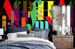 Обои P180503-6 фото в интерьере спальни превью