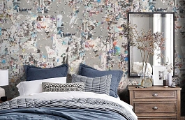 Обои P201601-6 фото в интерьере спальни превью