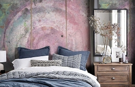 Обои P201701-6 фото в интерьере спальни превью