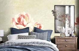 Обои SM72901 фото в интерьере спальни превью