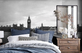 Обои 1461 lev5 806 фото в интерьере спальни превью