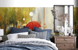 Обои 1536 lev6 806 фото в интерьере спальни превью