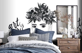 Обои 100860 фото в интерьере спальни превью