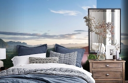 Обои 101164 фото в интерьере спальни превью