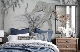 Обои F15.0022.A01 MAKAN A-01 фото в интерьере спальни превью