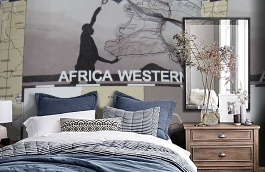 Обои F15.0024.A01 WAKA A-01 фото в интерьере спальни превью