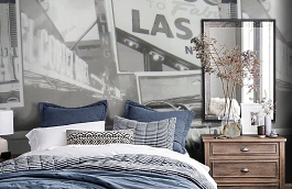 Обои F15.0026.A01 LAS.VEGAS A- фото в интерьере спальни превью