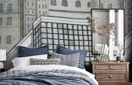 Обои F15.0030.A01 ITALY.690 A- фото в интерьере спальни превью