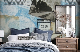 Обои F15.0031.A03 WORLD A-03 фото в интерьере спальни превью