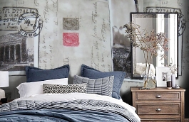 Обои F15.0034.A01 POSTCARD A-0 фото в интерьере спальни превью