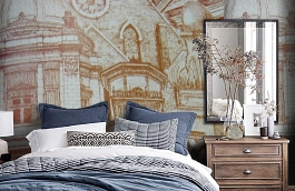 Обои F15.0035.A01 TRIUNFO A-01 фото в интерьере спальни превью