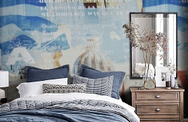 Обои F17.0001.A01 CUBA.39 A-01 фото в интерьере спальни превью