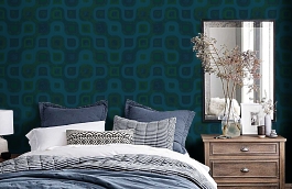 Обои MD15 фото в интерьере спальни превью