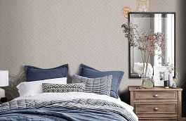 Обои KT-8637-8005 фото в интерьере спальни превью