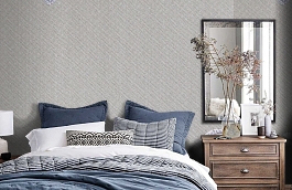 Обои KT-8637-8008 фото в интерьере спальни превью