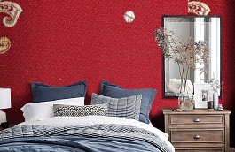 Обои KT-8637-8401 фото в интерьере спальни превью
