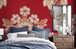 Обои KT-8641-8401 фото в интерьере спальни превью
