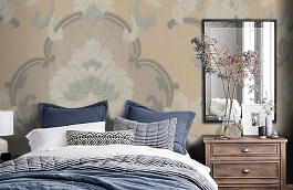 Обои 305-81 фото в интерьере спальни превью