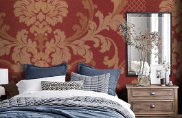 Обои 305-84 фото в интерьере спальни превью