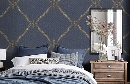 Обои 310-85 фото в интерьере спальни превью