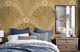 Обои 310-865 фото в интерьере спальни превью