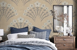 Обои 311-81 фото в интерьере спальни превью