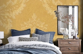 Обои M110-220 фото в интерьере спальни превью