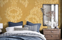 Обои M128-220 фото в интерьере спальни превью