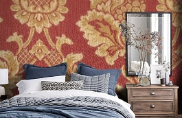 Обои M128-221 фото в интерьере спальни превью