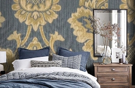 Обои M128-223 фото в интерьере спальни превью