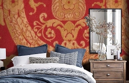 Обои M325-84 фото в интерьере спальни превью