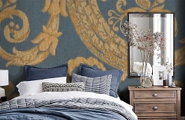 Обои M325-85 фото в интерьере спальни превью