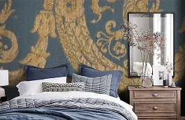 Обои M325-855 фото в интерьере спальни превью