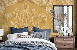 Обои M325-865 фото в интерьере спальни превью