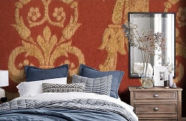 Обои M325-885 фото в интерьере спальни превью