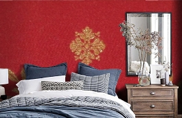 Обои M328-845 фото в интерьере спальни превью