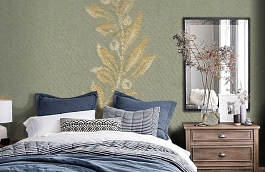 Обои M328-87 фото в интерьере спальни превью