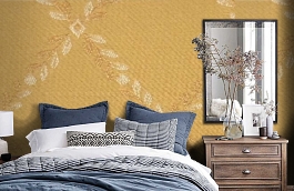 Обои M329-86 фото в интерьере спальни превью