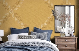 Обои M329-865 фото в интерьере спальни превью